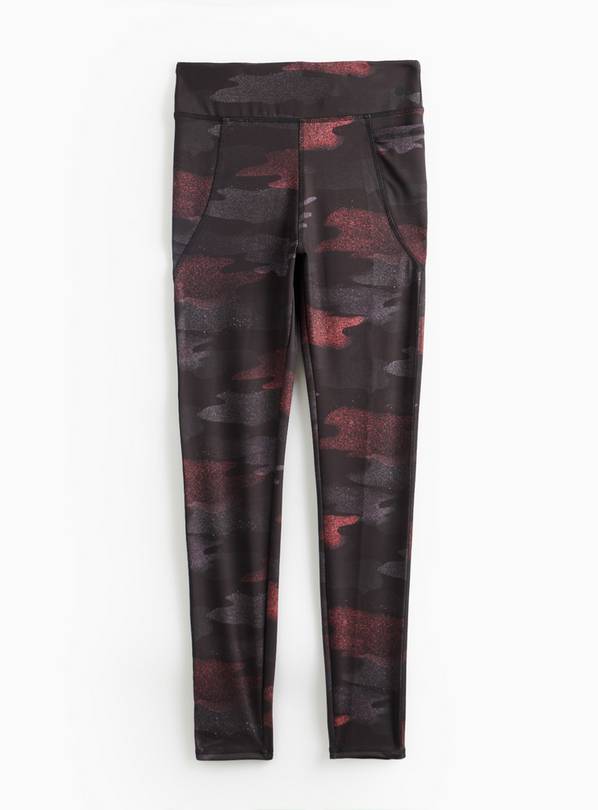 REAKTIV Camo Print High Waisted Everyday Full-Length Legging L